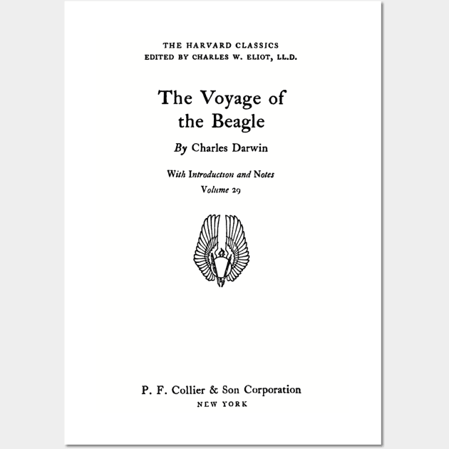 The Voyage of the Beagle Charles Darwin Title Page Wall Art by buythebook86